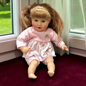 Melissa Doug Mine to Love Natalie Baby Doll Blonde Hair 12" Sleepy Eyes Sucks Th